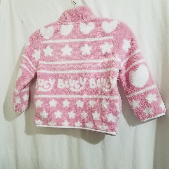 Character Girls Quarter-Zip Sherpa Pullover – Bluey – Pink – Size XS (4/5) – NEW - Picture 2 of 14